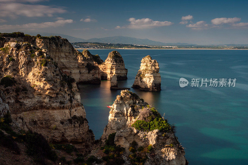 葡萄牙阿尔加维的Ponta da Piedade景观